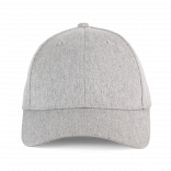 Casquette 6 panneaux en coton recyclé KP922 - Flint Grey personnalisable - Vue de face