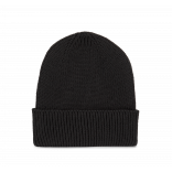 Bonnet côtelé avec revers KP950 - Black personnalisable - Vue de face