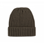 Bonnet à double côte et revers KP953 - Algae Green personnalisable - Vue de face