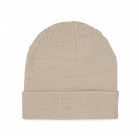Bonnet à maille fine KP955 - Light Sand personnalisable - Vue de face