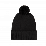 Bonnet avec pompon KP959 - Black personnalisable - Vue de face