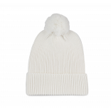 Bonnet avec pompon KP959 - Off White personnalisable - Vue de face