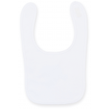 Bavoir LW082 - White personnalisable - Vue de face