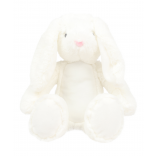 Peluche print me MM060 - White Bunny personnalisable - Vue de face