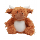Peluche zippée vache MM565 - Brown personnalisable - Vue de face