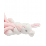Doudou plat animal MM700 - Pink Rabbit personnalisable - Vue de face