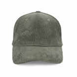 Casquette écoresponsable en velours côtelé 6 panneaux unisexe NS016 - Organic Khaki personnalisable - Vue de face