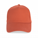 Casquette écoresponsable 5 panneaux unisexe NS037 - Burnt Brick personnalisable - Vue de face