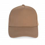 Casquette écoresponsable 5 panneaux unisexe NS037 - Dark camel personnalisable - Vue de face
