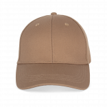Casquette écoresponsable 6 panneaux unisexe NS038 - Dark camel personnalisable - Vue de face