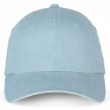 Casquette écoresponsable délavée unisexe NS040 - Washed Aquamarine personnalisable - Vue de face