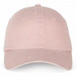 Casquette écoresponsable délavée unisexe NS040 - Washed Petal Rose personnalisable - Vue de face