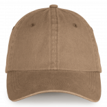 Casquette écoresponsable délavée unisexe NS040 - Washed Dark Camel personnalisable - Vue de face