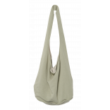 Sac bandoulière en molleton NS107 - Almond Green personnalisable - Vue de face