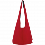 Sac bandoulière en molleton NS107 - Hibiscus Red personnalisable - Vue de face
