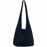Sac bandoulière en molleton NS107 - Navy Blue personnalisable - Vue de face