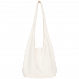 Sac bandoulière en molleton NS107 - Ivory personnalisable - Vue de face