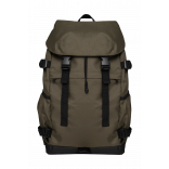 Sac à dos écoresponsable unisexe NS109 - Organic Khaki / Black personnalisable - Vue de face