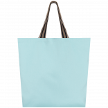 Grand sac shopping écoresponsable NS110 - Topaz Blue / Desert Sand / Horizon Blue Stripes personnalisable - Vue de face
