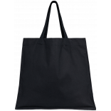 Long sac shopping écoresponsable NS121 - Black personnalisable - Vue de face