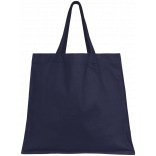 Long sac shopping écoresponsable NS121 - Navy Blue personnalisable - Vue de face