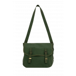 Sac besace écoresponsable délavé NS140 - Washed Organic Khaki personnalisable - Vue de face