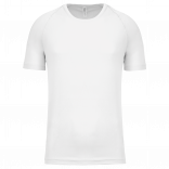 T-shirt de sport manches courtes homme PA438 - White personnalisable - Vue de face