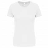T-shirt de sport manches courtes femme PA439 - White personnalisable - Vue de face