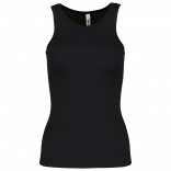 Débardeur de sport femme PA442 - Black personnalisable - Vue de face