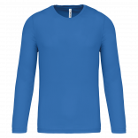 T-shirt de sport manches longues homme PA443 - Aqua Blue personnalisable - Vue de face