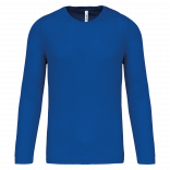 T-shirt de sport manches longues homme PA443 - Sporty Royal Blue personnalisable - Vue de face