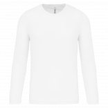 T-shirt de sport manches longues homme PA443 - White personnalisable - Vue de face