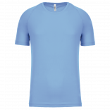 T-shirt sport manches courtes enfant PA445 - Sky Blue personnalisable - Vue de face