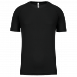 T-shirt sport manches courtes enfant PA445 - Black personnalisable - Vue de face