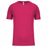 T-shirt sport manches courtes enfant PA445 - Fuchsia personnalisable - Vue de face