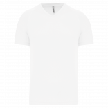 T-shirt de sport manches courtes col v homme PA476 - White personnalisable - Vue de face