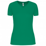T-shirt de sport manches courtes col v femme PA477 - Kelly Green personnalisable - Vue de face