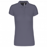 Polo manches courtes femme PA481 - sporty grey personnalisable - Vue de face