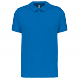 Polo sport manches courtes PA482 - Aqua Blue personnalisable - Vue de face