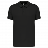 Polo sport manches courtes PA482 - Black personnalisable - Vue de face