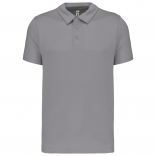 Polo sport manches courtes PA482 - Fine Grey personnalisable - Vue de face