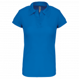 Polo sport manches courtes femme PA483 - Aqua Blue personnalisable - Vue de face