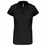 Polo sport manches courtes femme PA483 - Black personnalisable - Vue de face