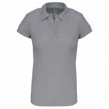 Polo sport manches courtes femme PA483 - Fine Grey personnalisable - Vue de face