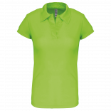 Polo sport manches courtes femme PA483 - Lime personnalisable - Vue de face