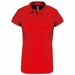Polo sport manches courtes femme PA483 - Red personnalisable - Vue de face