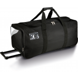 Sac/ trolley de sport - 65 L PA534 - Black / White / Light Grey personnalisable - Vue de face