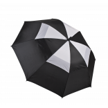 Parapluie de golf professionnel PA550 - Black / White personnalisable - Vue de face
