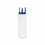 Bouteille de sport hygiénique 1000 ml PA561 - White / Royal Blue personnalisable - Vue de face