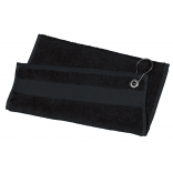 Serviette de golf - 50 x 30 cm PA570 - Black personnalisable - Vue de face